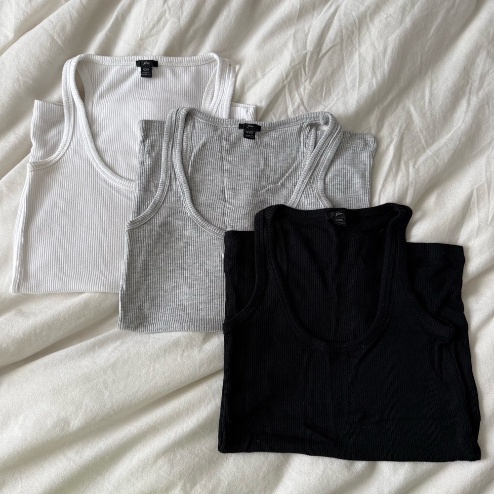 J.Crew Women's Ribbed Tank Top Bundle